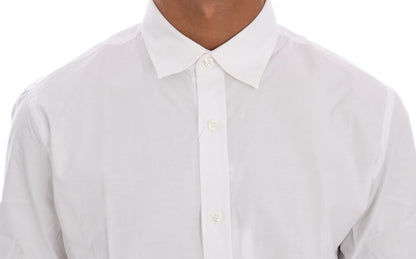  - Elegant White Slim-Fit Cotton Shirt