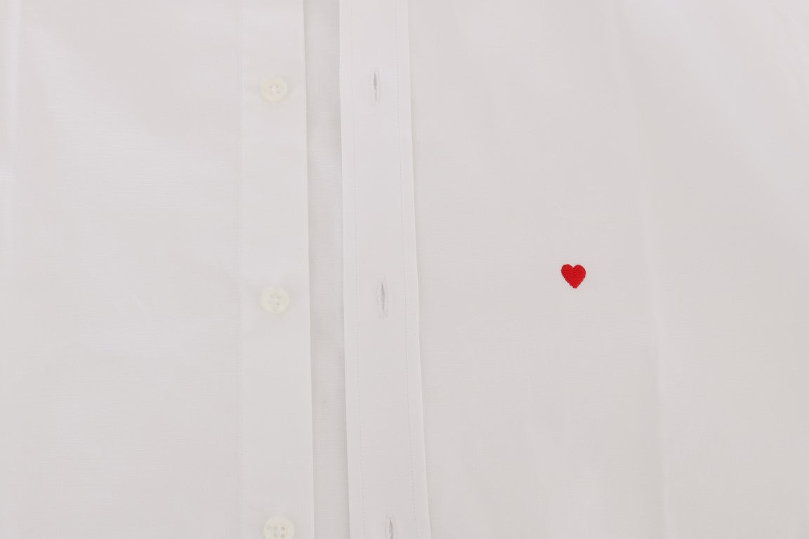  - Elegant White Slim-Fit Cotton Shirt