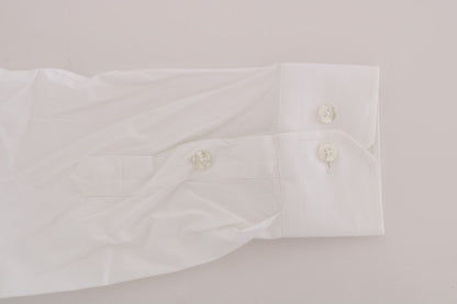  - Elegant White Slim-Fit Cotton Shirt