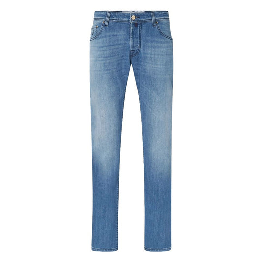  - Light Blue Cotton Jeans & Pant