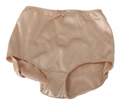 Beige Flower Logo Stretch Bottoms Underwear - The Luxe Alliance