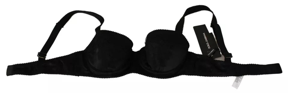 Black Silk Lace Balconcino Bra Underwear - The Luxe Alliance