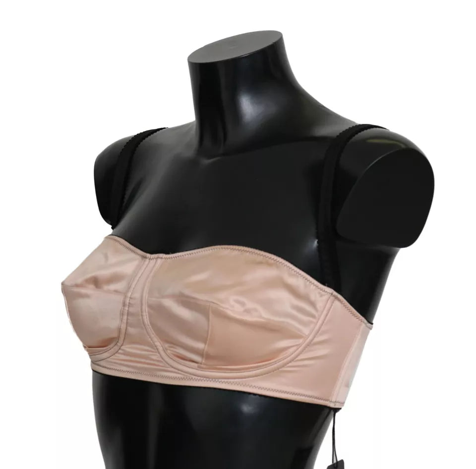 Black Straps Pink Balconcino Bra - The Luxe Alliance