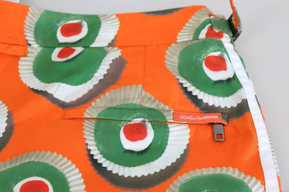 Orange Cupcake Beachwear Shorts Swimwear - The Luxe Alliance