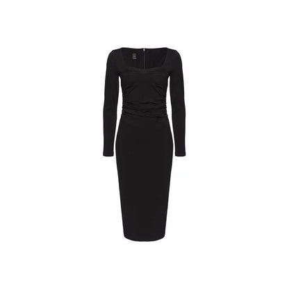 Black Viscose Dress - The Luxe Alliance