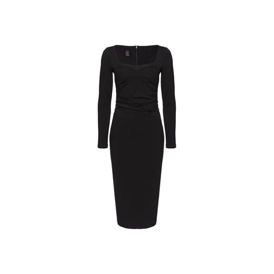 Black Viscose Dress - The Luxe Alliance