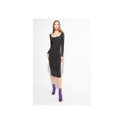 Black Viscose Dress - The Luxe Alliance