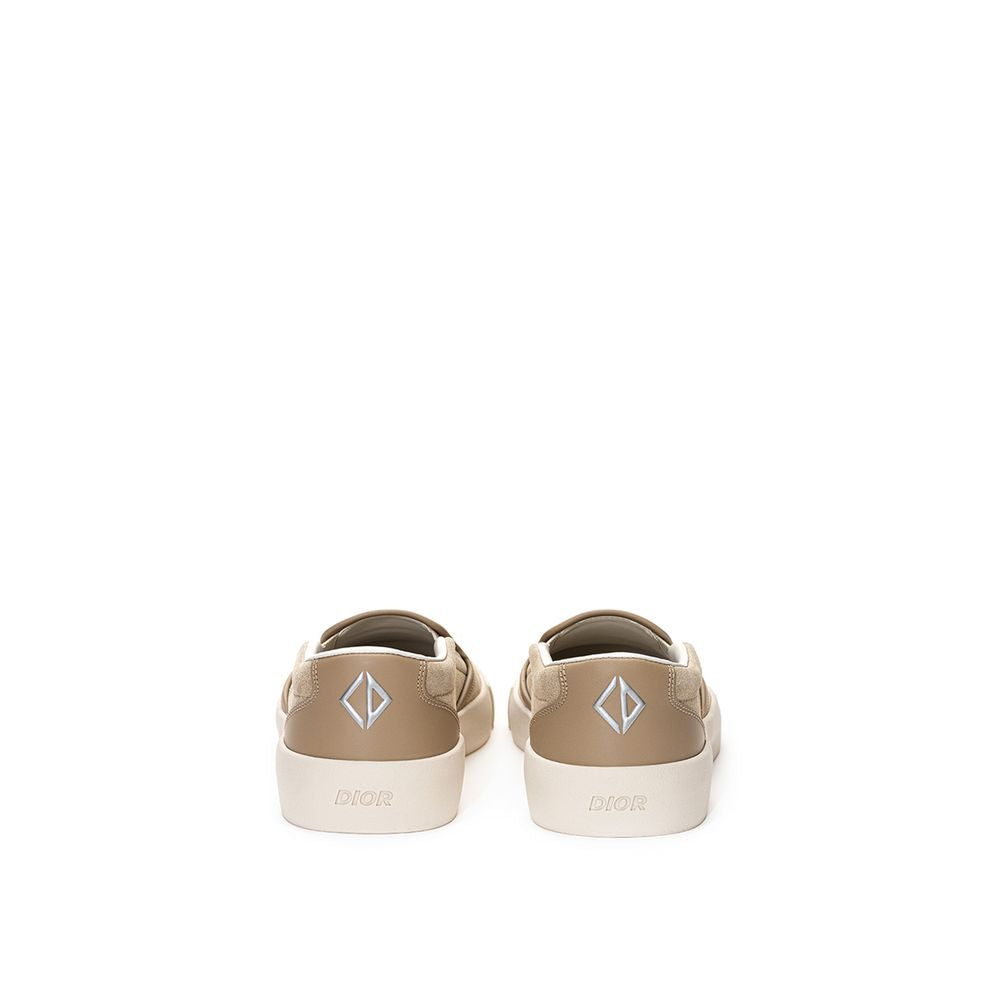 Beige Leather Sneaker - The Luxe Alliance