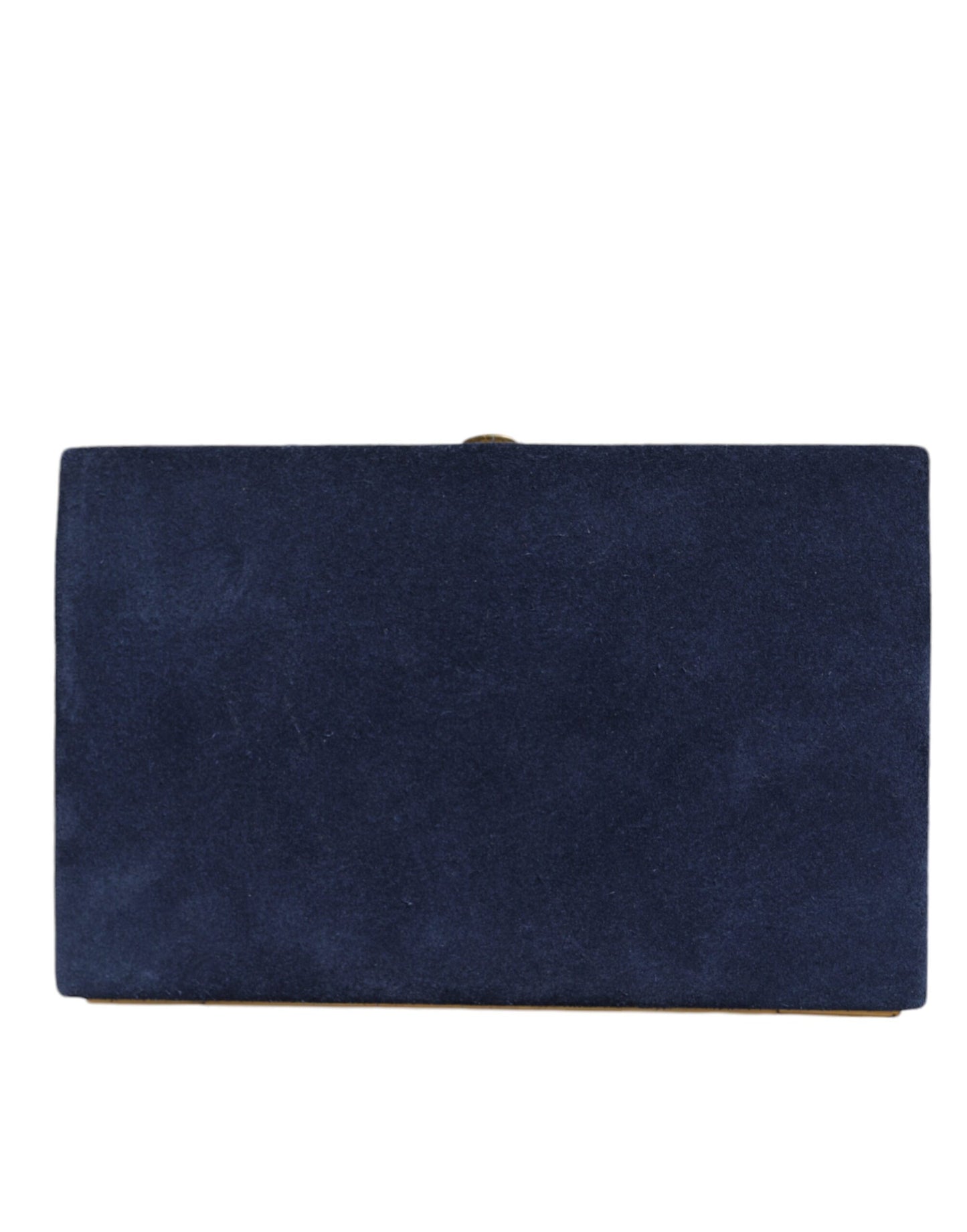  - Blue Suede Gold Frame Clutch Evening Party Purse Bag