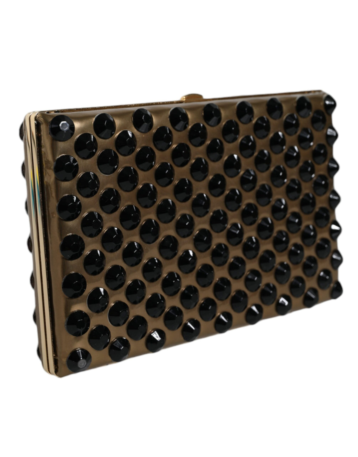 Gold Crystal Bifold Clutch