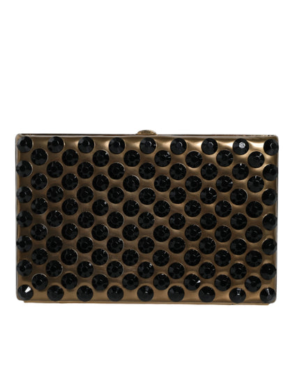 Gold Crystal Bifold Clutch