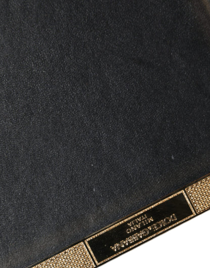 Gold Crystal Bifold Clutch