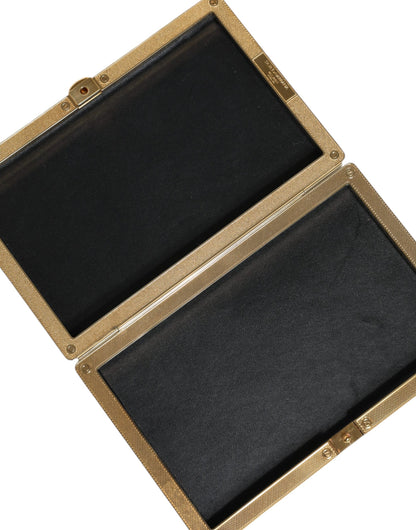 Gold Crystal Bifold Clutch