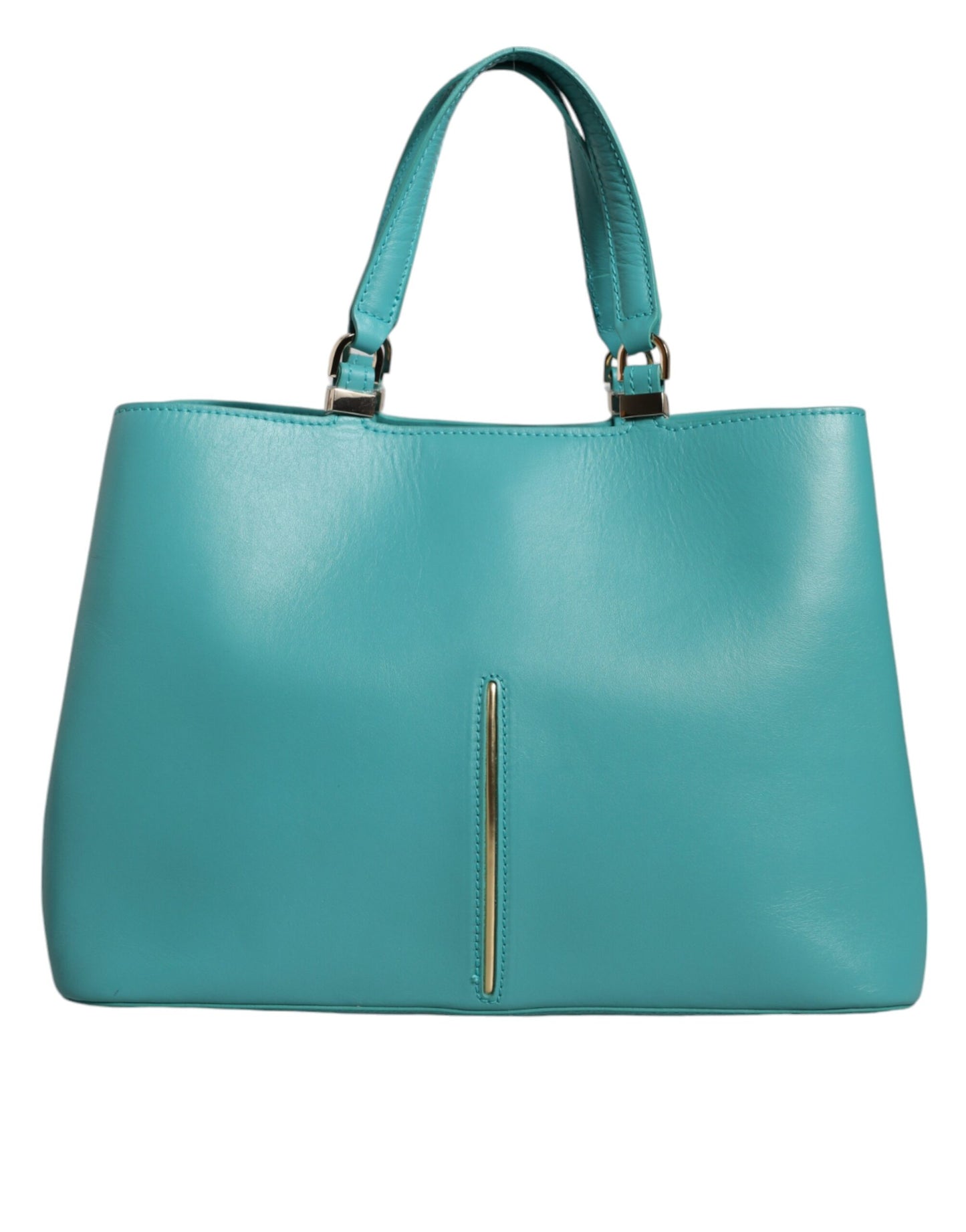  - Green Leather Women Shopping Tote Top Handle Bag