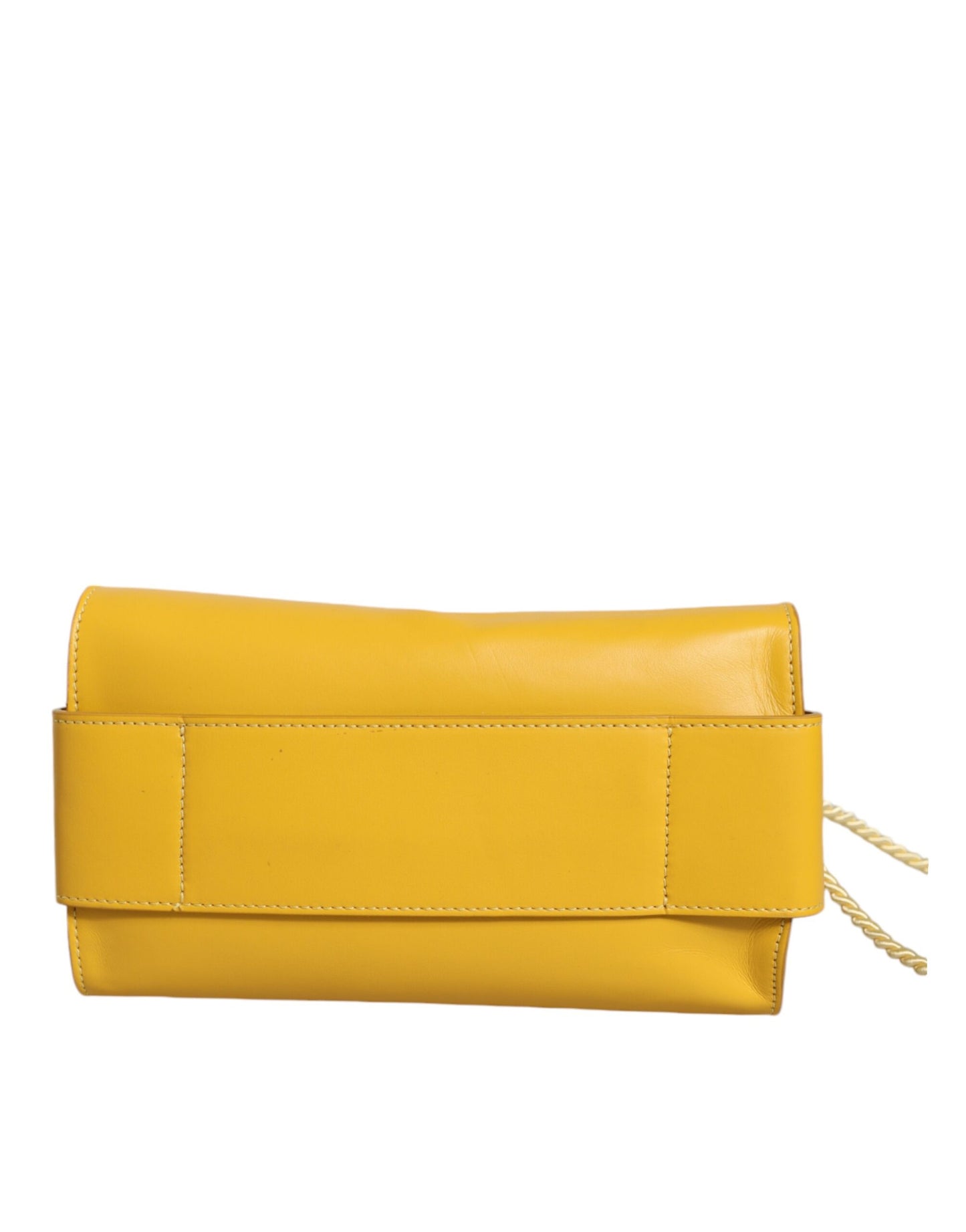  - Yellow Leather Shoulder Strap Top Handle Bag