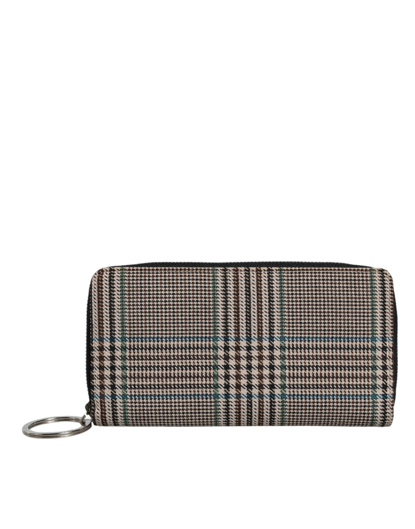  - Multicolor Houndstooth Continental Zip Around Clutch Wallet