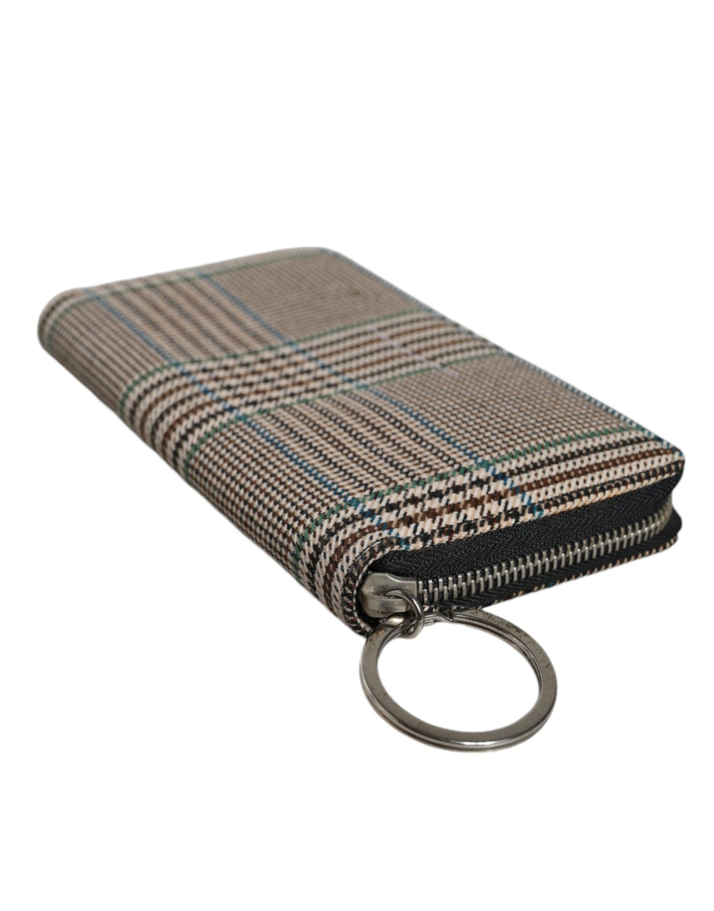  - Multicolor Houndstooth Continental Zip Around Clutch Wallet