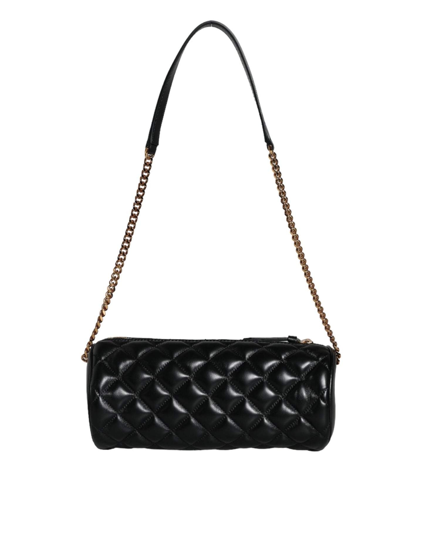  - Black Mini Quilted Lambskin Leather Crossbody Sling Bag