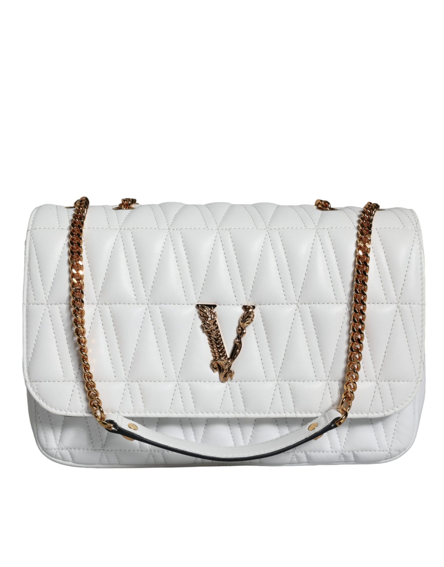  - White Mini Nappa Leather Crossbody Shoulder Bag