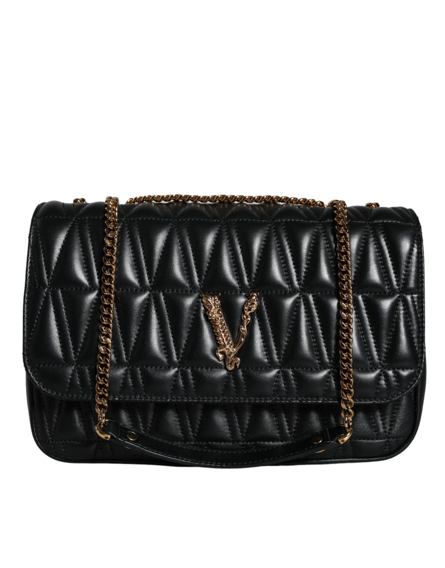  - Black Mini Nappa Leather Crossbody Shoulder Bag