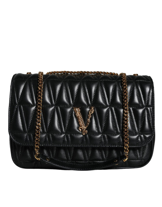  - Black Mini Nappa Leather Crossbody Shoulder Bag