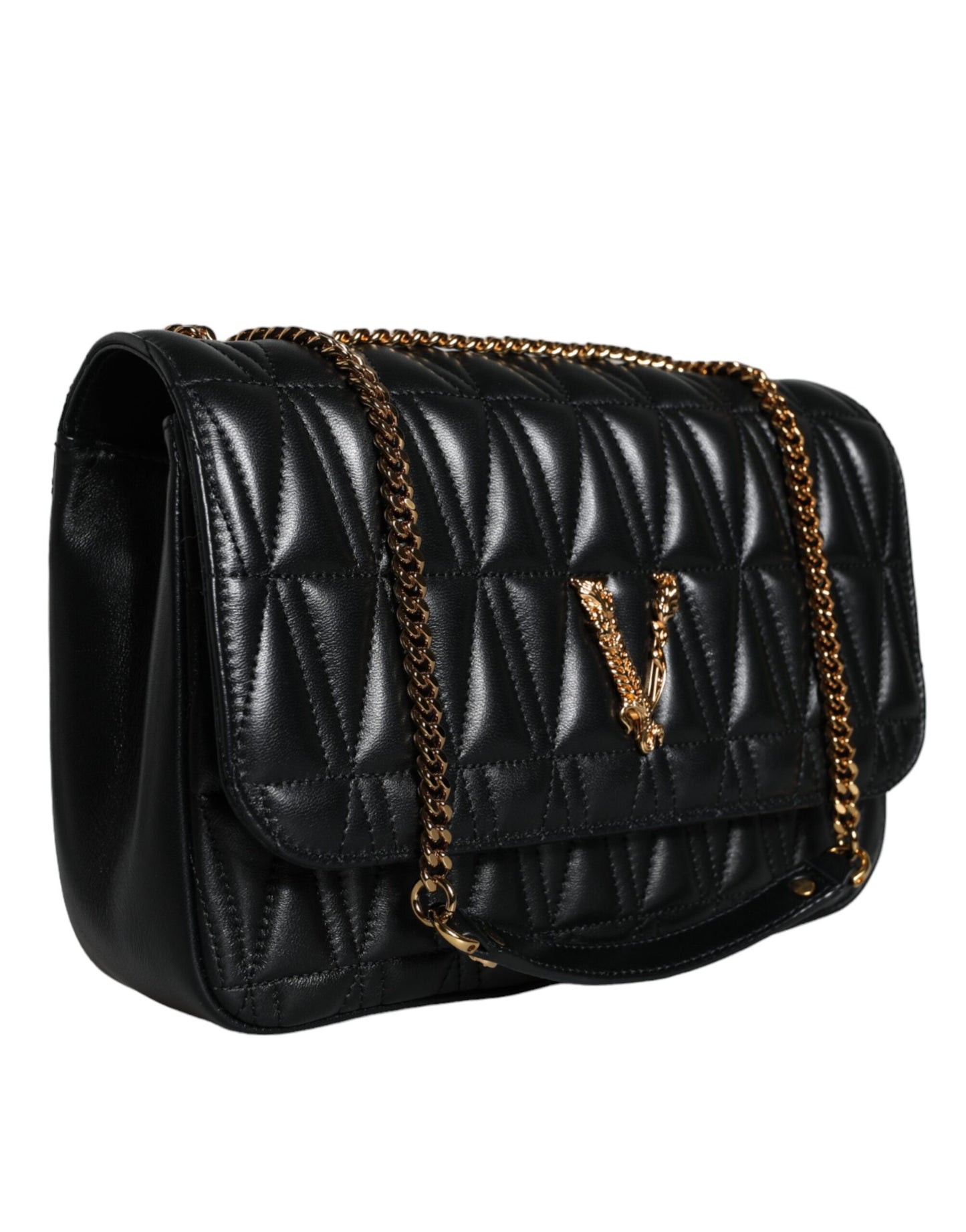  - Black Mini Nappa Leather Crossbody Shoulder Bag