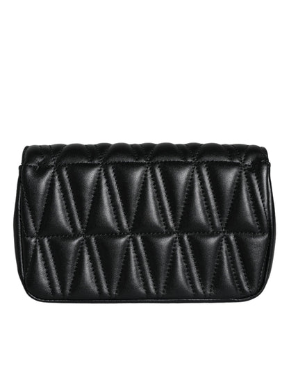  - Black Mini Nappa Leather Crossbody Shoulder Bag