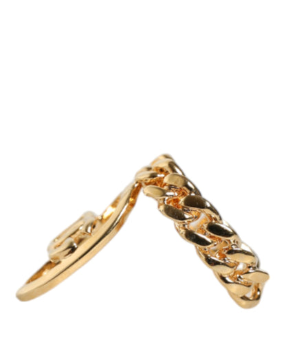 Gold Plated Open DG Logo Curb Chain Ring - The Luxe Alliance