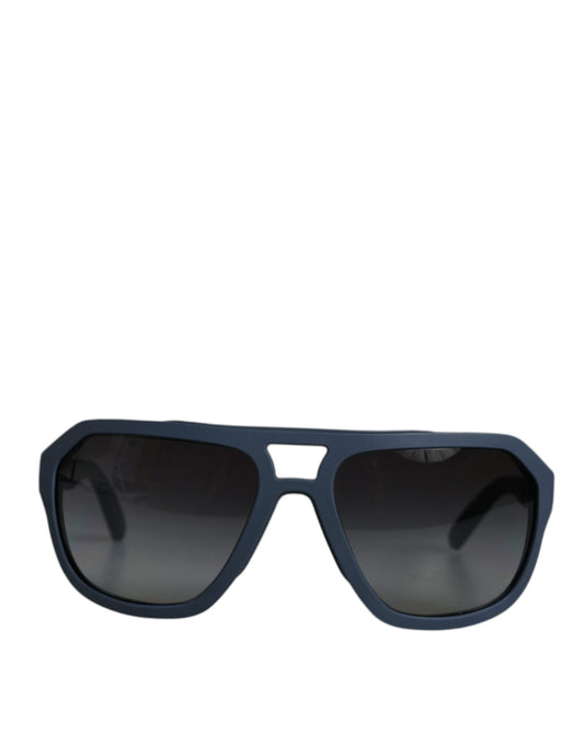 Blue Metal Frame Rubber Skin Polarized Mirror Lens Sunglasses - The Luxe Alliance