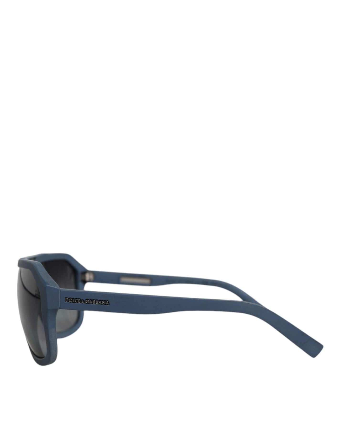 Blue Metal Frame Rubber Skin Polarized Mirror Lens Sunglasses - The Luxe Alliance