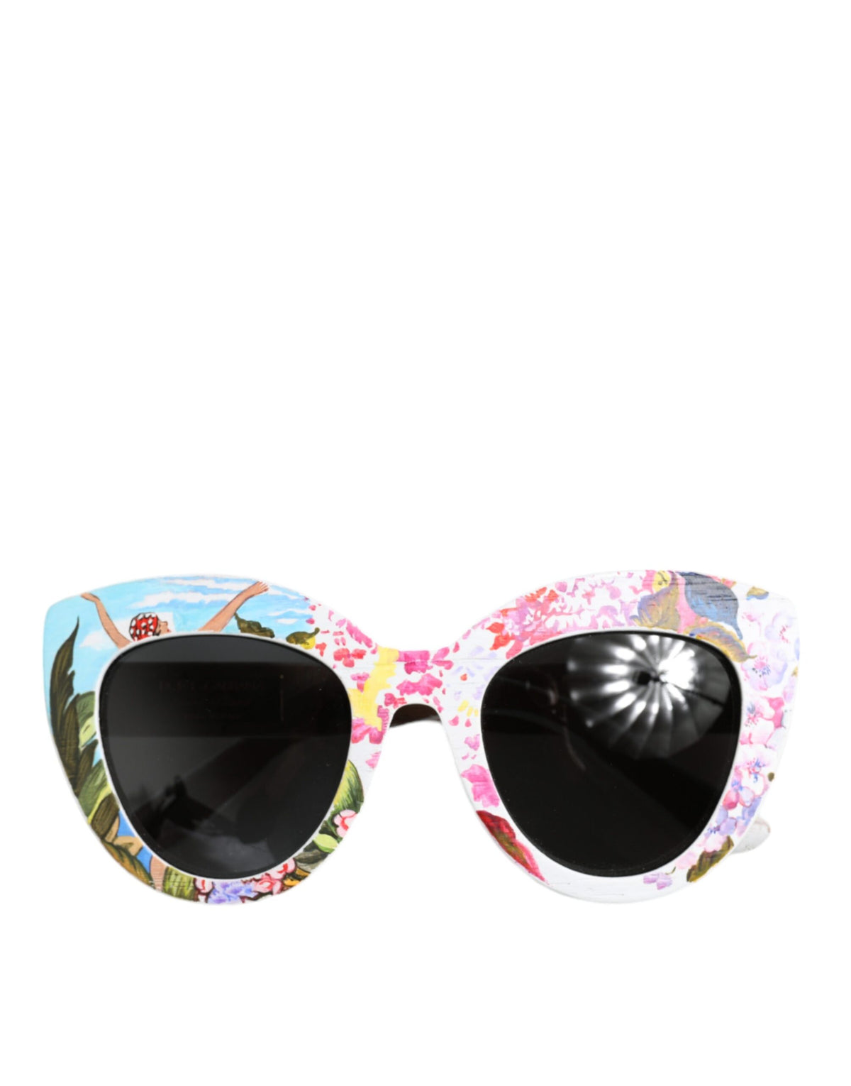 Dolce & Gabbana Multicolor Floral Hand-Painted Sunglasses