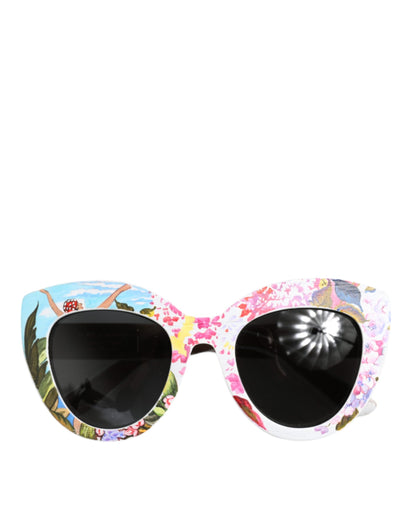 Dolce & Gabbana Multicolor Floral Hand-Painted Sunglasses
