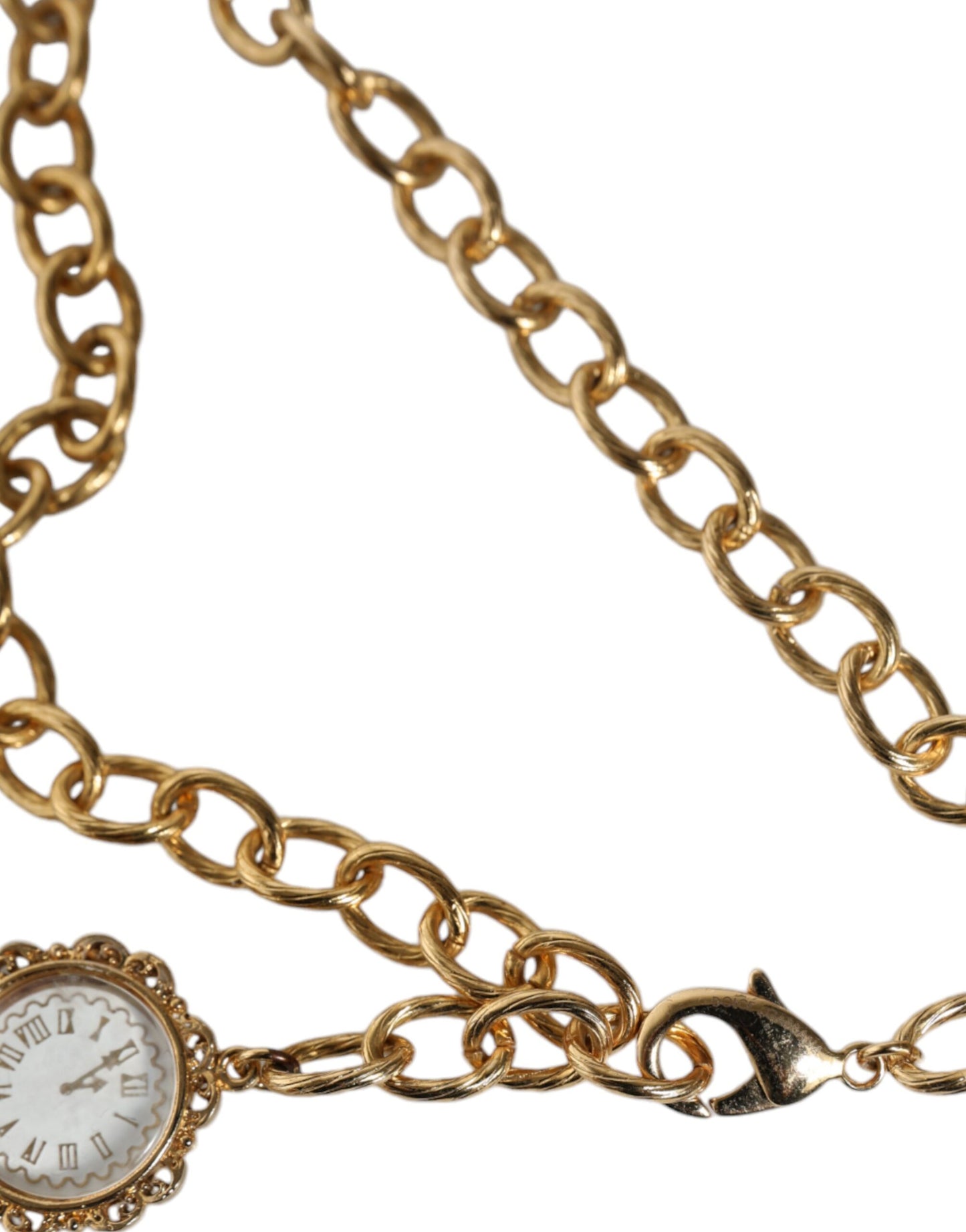 Gold Chain Brass Crystal Clock Statement Necklace - The Luxe Alliance