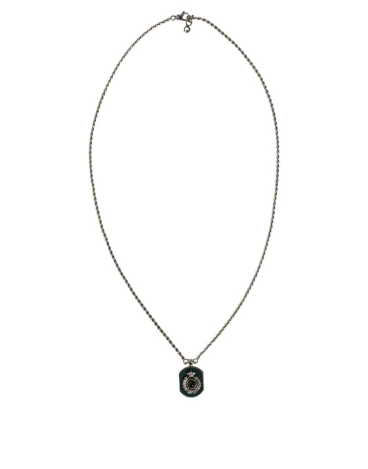 Sterling Silver 925 Chain Bar Gem Pendant Logo Necklace - The Luxe Alliance