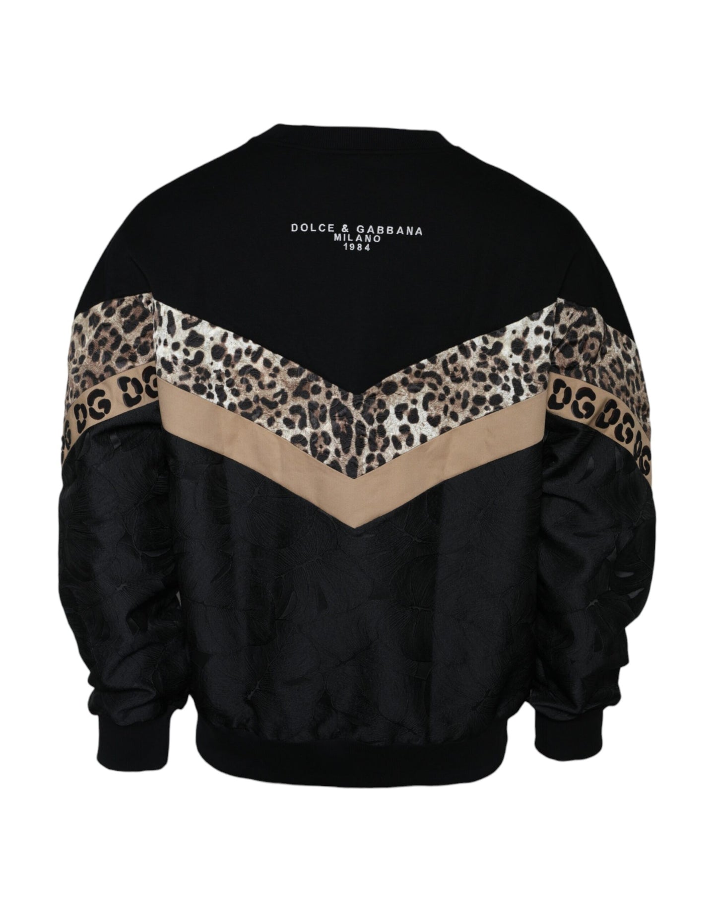 Black Leopard Crew Neck Sweatshirt Sweater - The Luxe Alliance