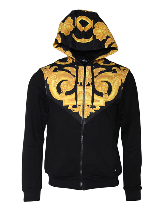 Black Medusa Print Full Zip Hoodie Sweatshirt / Jumper - The Luxe Alliance