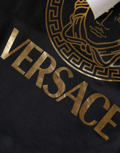 Black Medusa Print Cotton HoodiePullover Sweatshirt Sweater - The Luxe Alliance