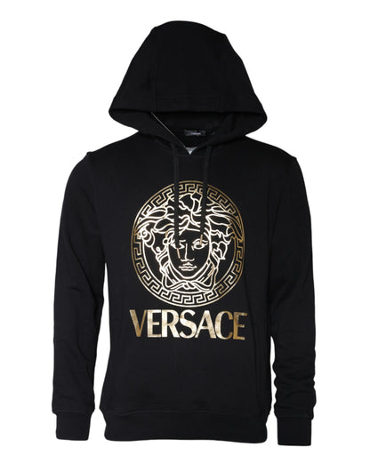 Black Medusa Print Cotton HoodiePullover Sweatshirt Sweater - The Luxe Alliance