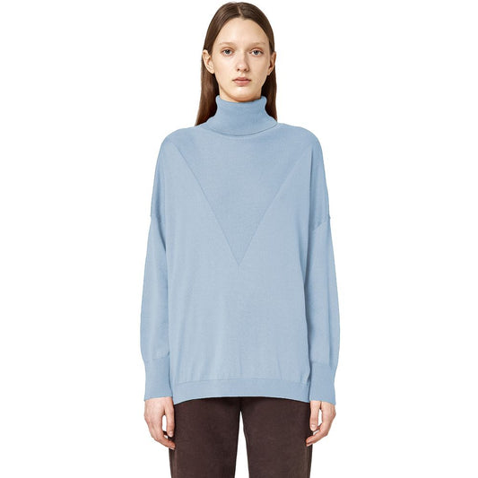 Light Blue Silk Sweater - The Luxe Alliance