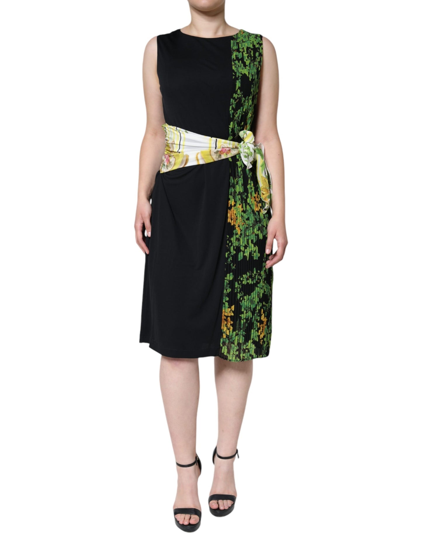 Multicolor Floral Sheath Knee Length Dress - The Luxe Alliance