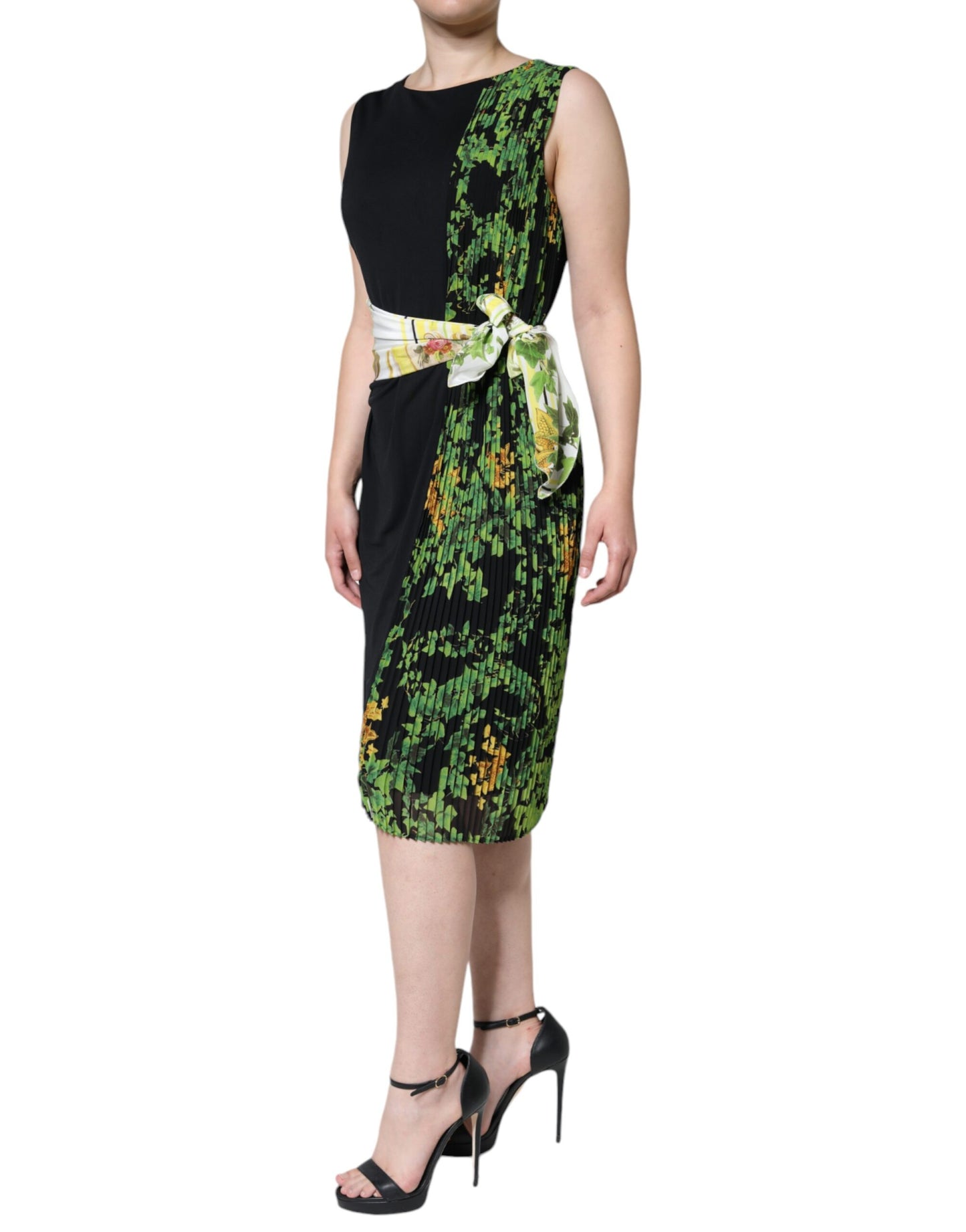 Multicolor Floral Sheath Knee Length Dress - The Luxe Alliance