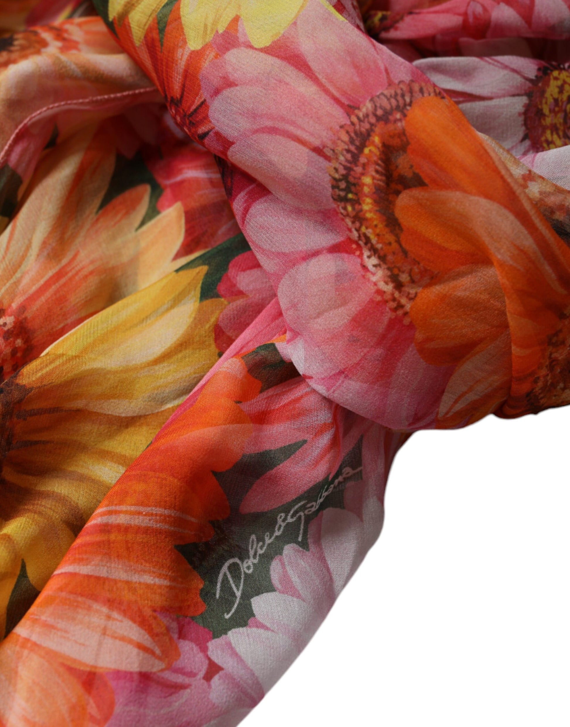 Multicolor Floral Sleeveless V-neck Midi Dress by Dolce & Gabbana