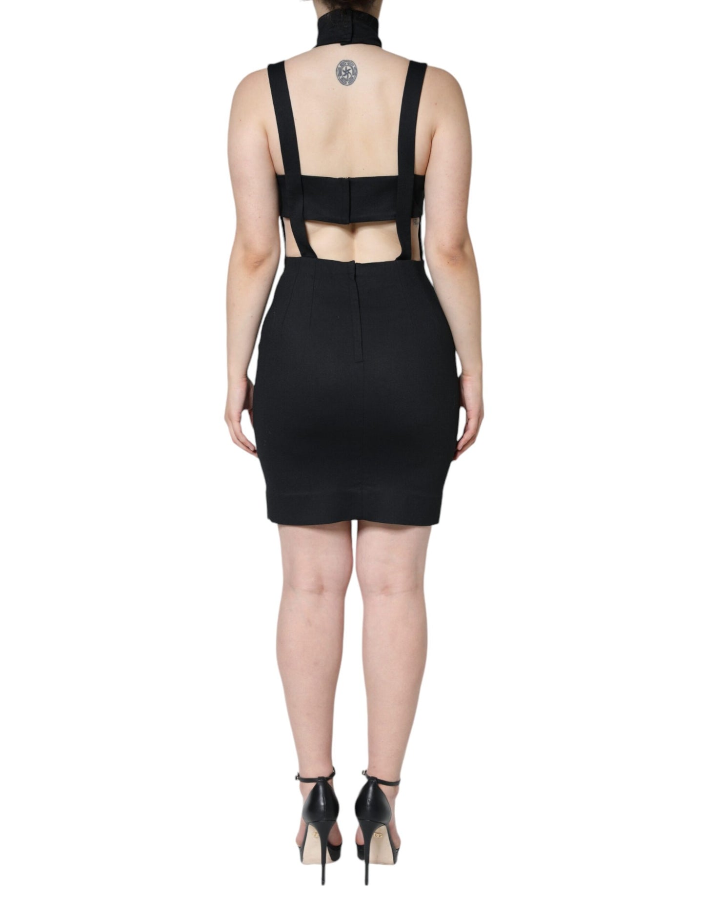 Black Cut Out Sleeveless Bodycon Mini Dress - The Luxe Alliance