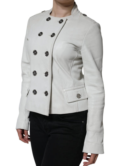  - White Double Breasted Blazer Coat Jacket