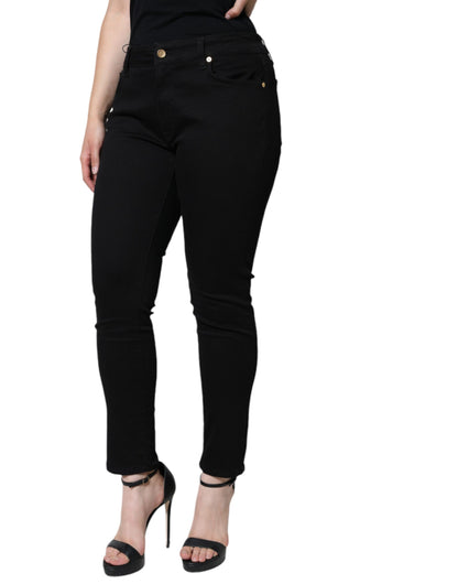  - Black Cotton Stretch Skinny Denim Jeans