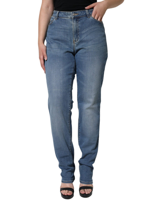  - Blue Washed High Waisted Skinny Women Denim Jeans