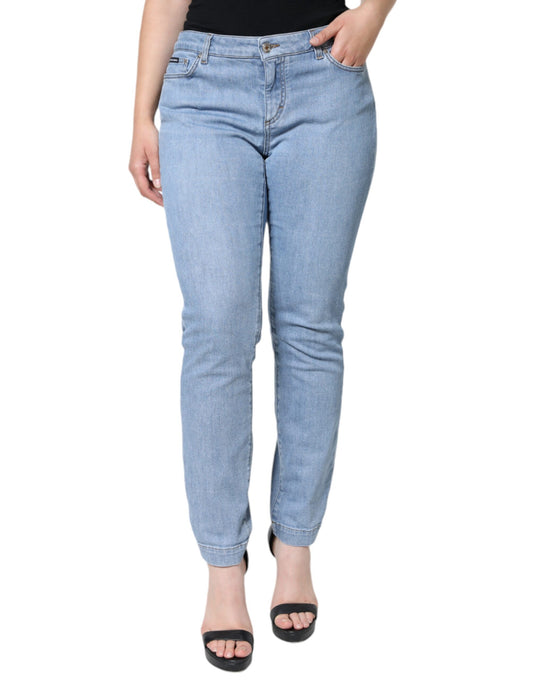  - Blue Pretty Slim Fit Cotton Denim Jeans