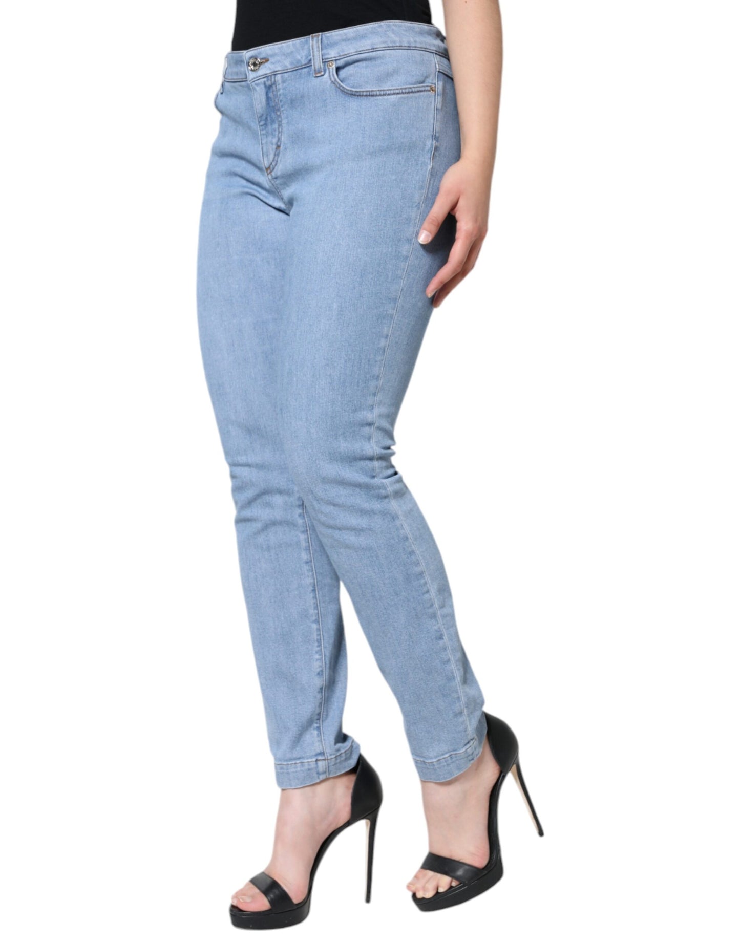  - Blue Pretty Slim Fit Cotton Denim Jeans