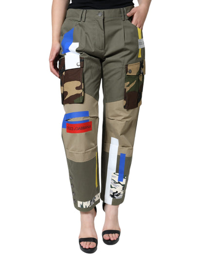  - Green Military Cotton Cargo Pants