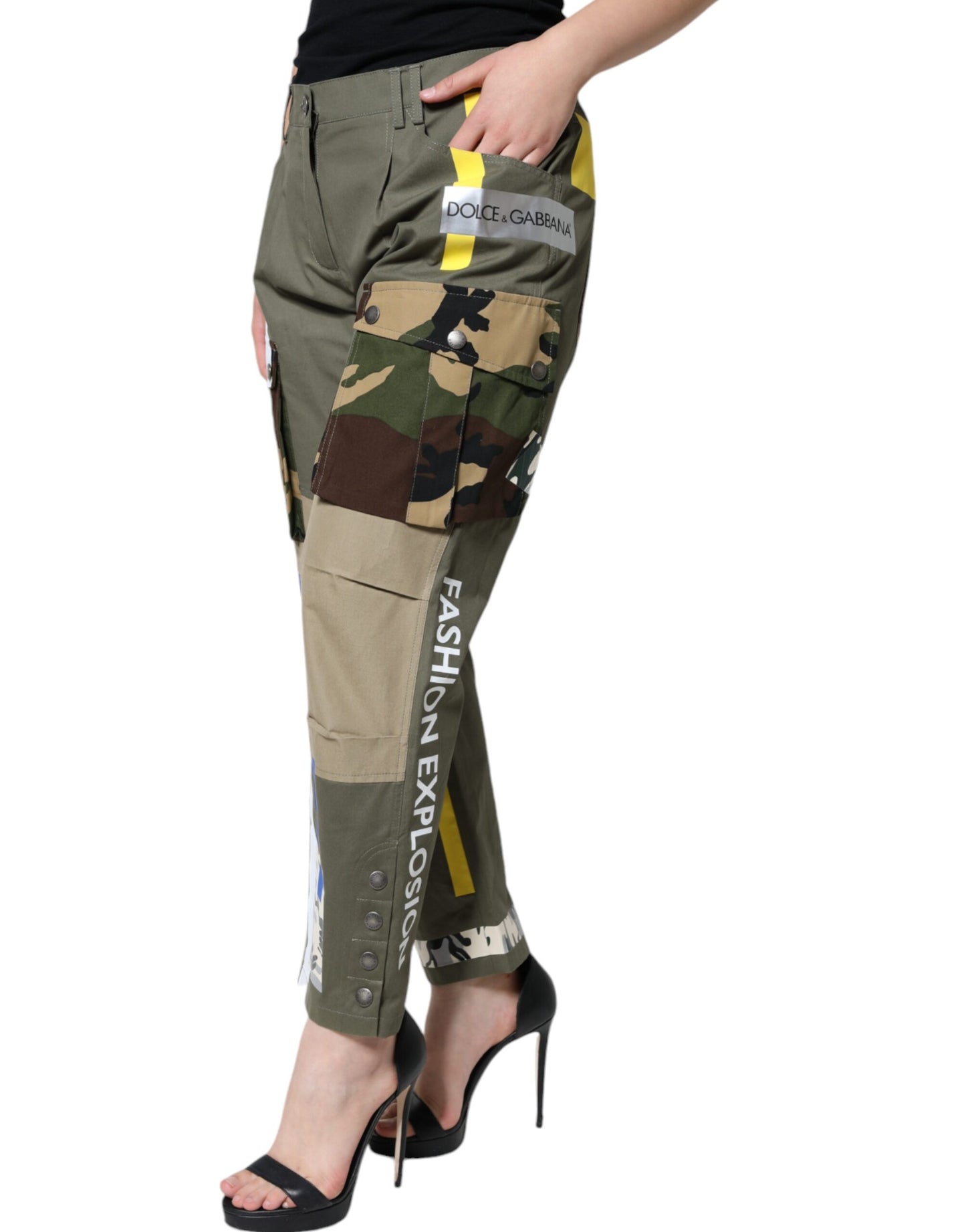  - Green Military Cotton Cargo Pants